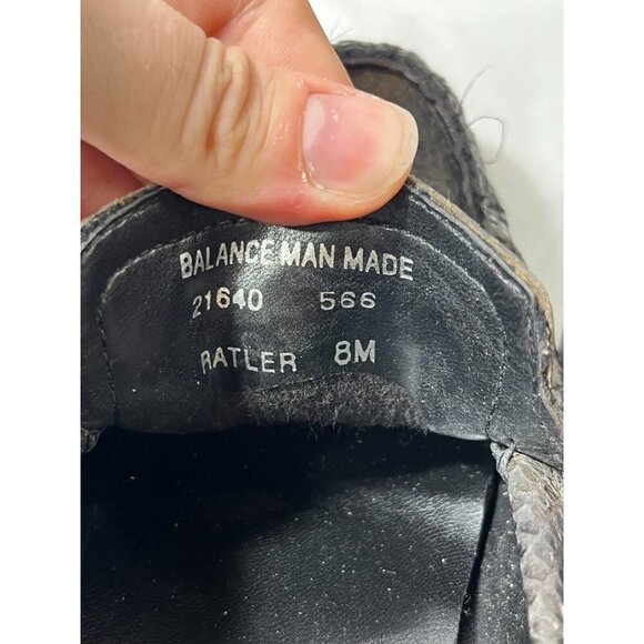 Apostrophe Ratler Leather Loafers 8 M snake print brown black - Picture 5 of 16